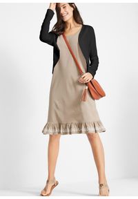 bonprix - Krótki sweter rozpinany z wiskozą. Kolor: czarny. Materiał: wiskoza. Długość: krótkie. Styl: elegancki #2