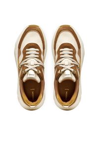 Geox Sneakersy D Diamanta D36UFE 022BC C6507 Brązowy. Kolor: brązowy. Materiał: zamsz, skóra