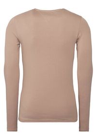 TOMMY HILFIGER - Tommy Hilfiger Longsleeve MW0MW10804 Beżowy Slim Fit. Kolor: beżowy. Materiał: bawełna. Długość rękawa: długi rękaw #6