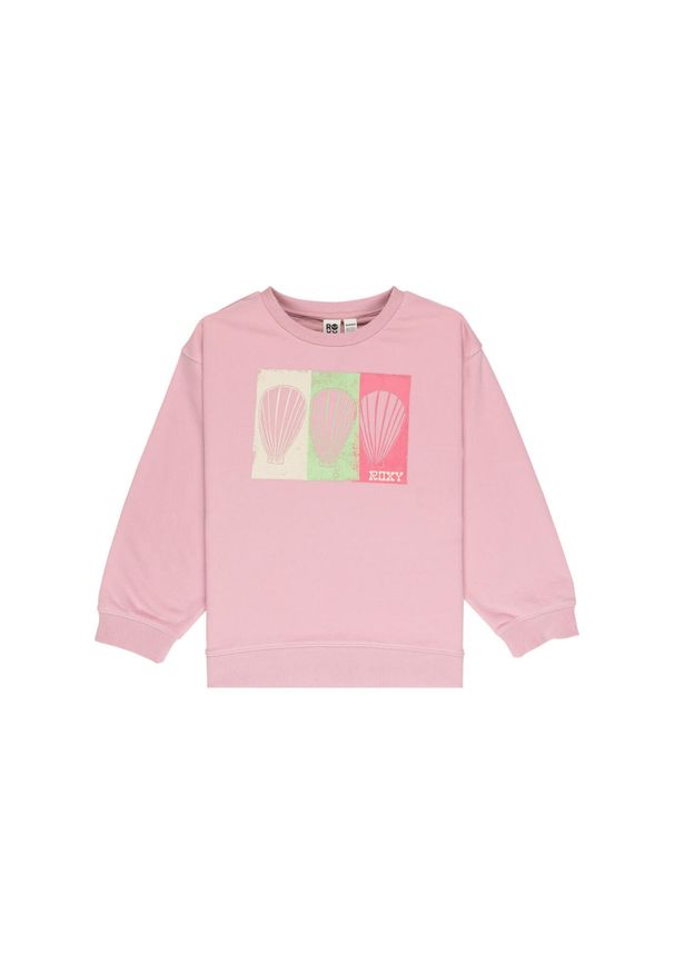Roxy - Bluza z okrągłym dekoltem dla Dziewczynki MORNING Różowy. Okazja: na co dzień. Kolor: fioletowy. Materiał: materiał, poliester, bawełna. Sezon: lato. Styl: casual