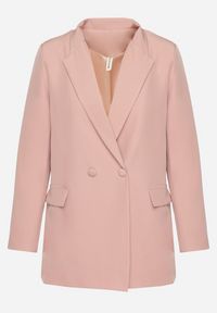 Born2be - Jasnoróżowa Marynarka Dwurzędowa Mangane. Kolor: różowy. Styl: klasyczny, elegancki
