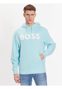 BOSS - Boss Bluza 50487134 Błękitny Regular Fit. Kolor: niebieski