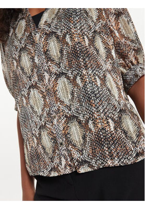 Morgan Koszula 242-CLIPA.F Brązowy Regular Fit. Kolor: brązowy. Materiał: syntetyk