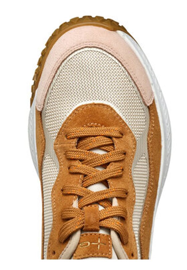 Geox Sneakersy D Oliviera + Grip D55VNA 0AS22 CH66N Beżowy. Kolor: beżowy. Materiał: materiał