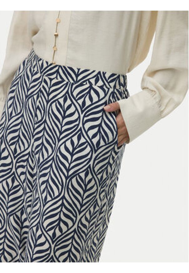 Vero Moda Spodnie materiałowe Josie 10303759 Granatowy Wide Leg. Kolor: niebieski. Materiał: wiskoza