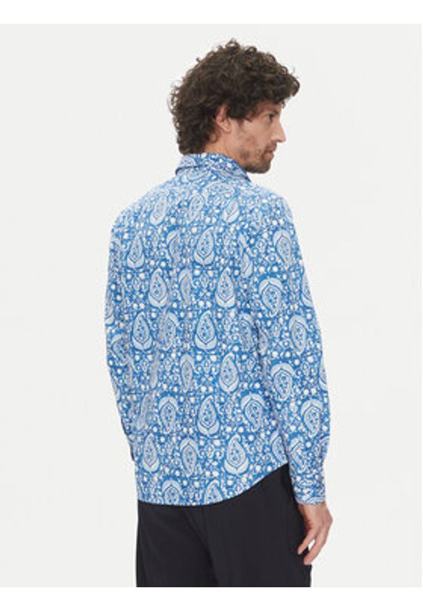 La Martina Koszula Aspen MAC003 PP719 Niebieski Regular Fit. Kolor: niebieski. Materiał: bawełna