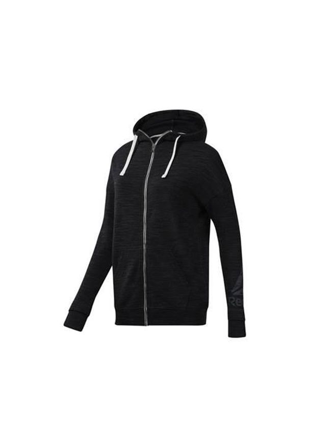 Bluza treningowa damska Reebok Training Essentials Marble. Typ kołnierza: kaptur. Kolor: czarny. Sport: fitness