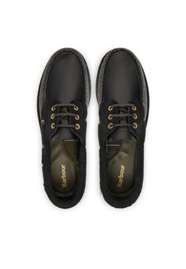 Barbour Mokasyny Deck Boat MFO0795BK51 Czarny. Kolor: czarny. Materiał: skóra