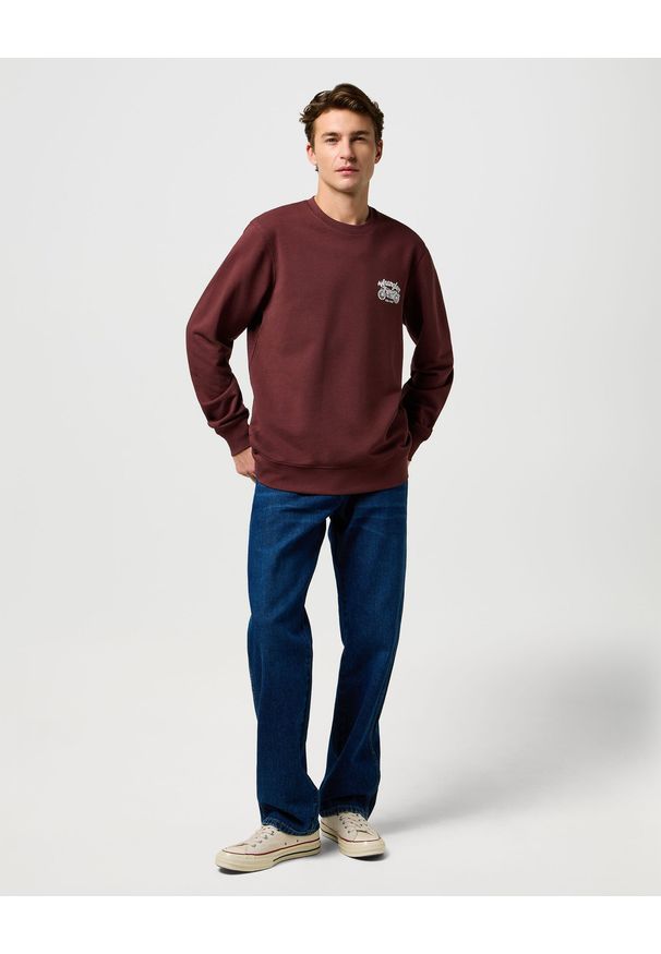 Wrangler - MESKA BLUZA WRANGLER AMERICANA CREW DECADENT CHOCOLATE 112371680