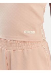 Guess Top V6GP17 K3215 Pomarańczowy Regular Fit. Kolor: pomarańczowy. Materiał: syntetyk #3