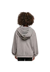 BUILD YOUR BRAND - Damska Bluza Z Kapturem Acid Wash Oversized Hoodie. Typ kołnierza: kaptur. Kolor: szary