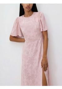 Reserved - Sukienka z wiskozy - pastelowy róż. Kolor: różowy. Materiał: wiskoza. Styl: klasyczny #1