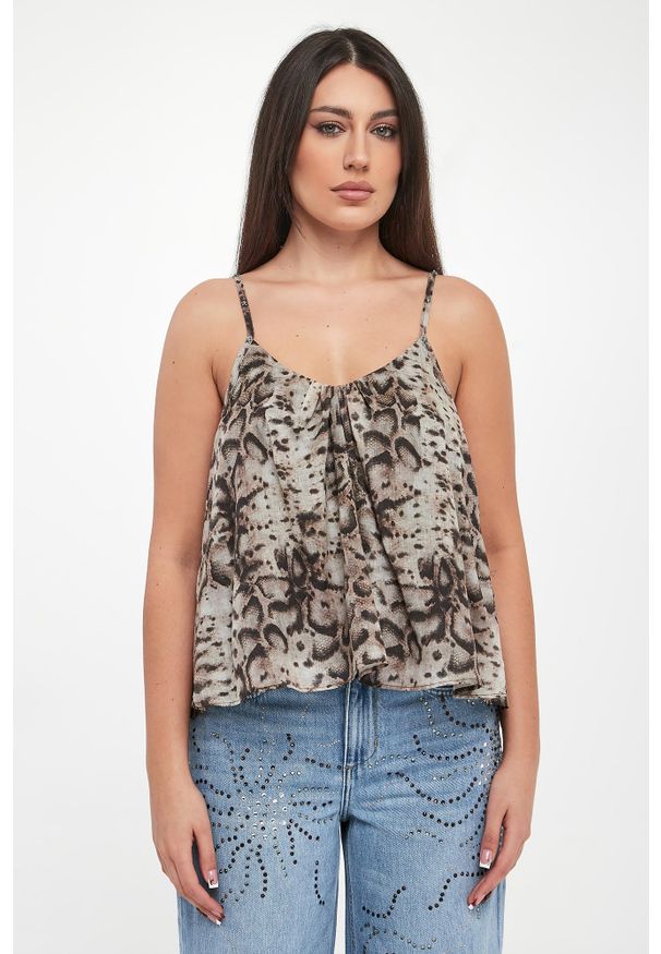 Pinko - Top damski w zwierzęcy wzór Udine PINKO. Wzór: motyw zwierzęcy