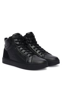 Calvin Klein Sneakersy Classic Cup Mid Laceup Zip Lth YM0YM01428 Czarny. Kolor: czarny. Materiał: skóra #3