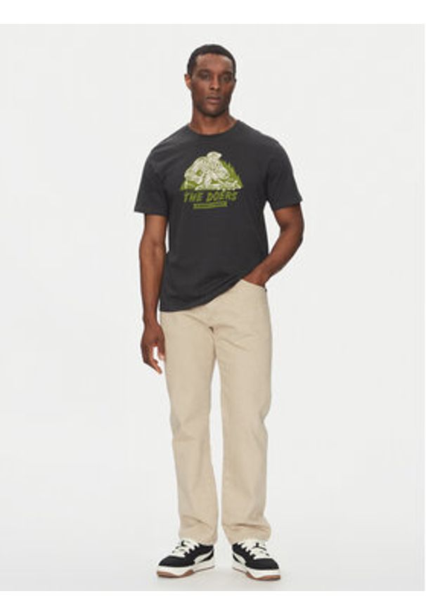 Element T-Shirt ELYZT00521 Czarny Regular Fit. Kolor: czarny. Materiał: bawełna