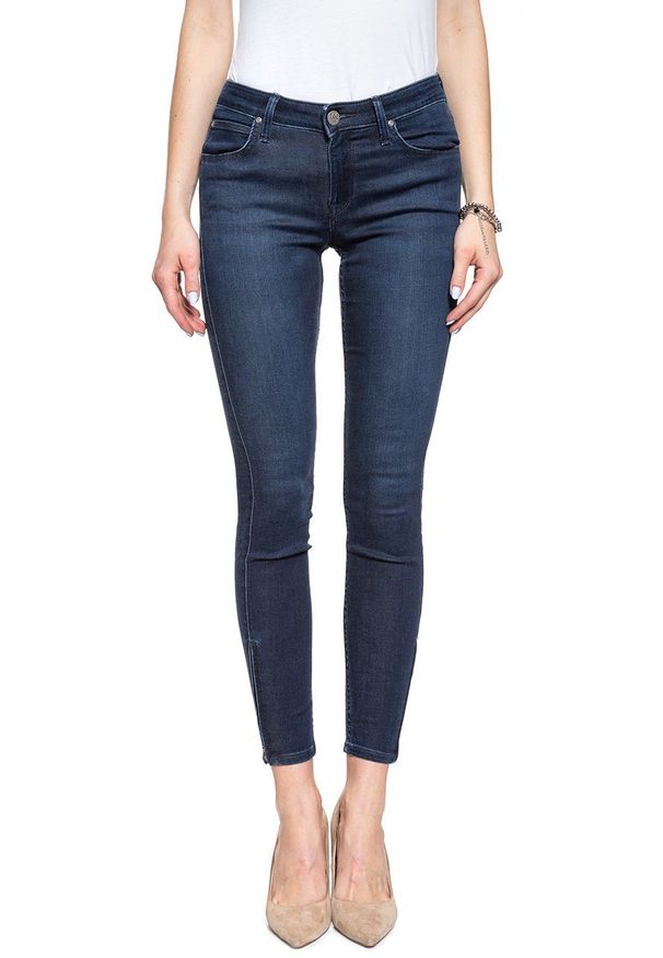 Lee - SPODNIE DAMSKIE LEE SCARLETT CROPPED POLISHED INDIGO L30CRKKD 112106385