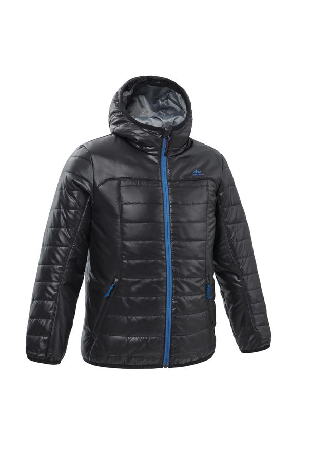 quechua - Kurtka turystyczna zimowa dla dzieci Quechua MH500 7-15 lat. Kolor: czarny. Materiał: materiał, poliester. Sezon: lato, zima