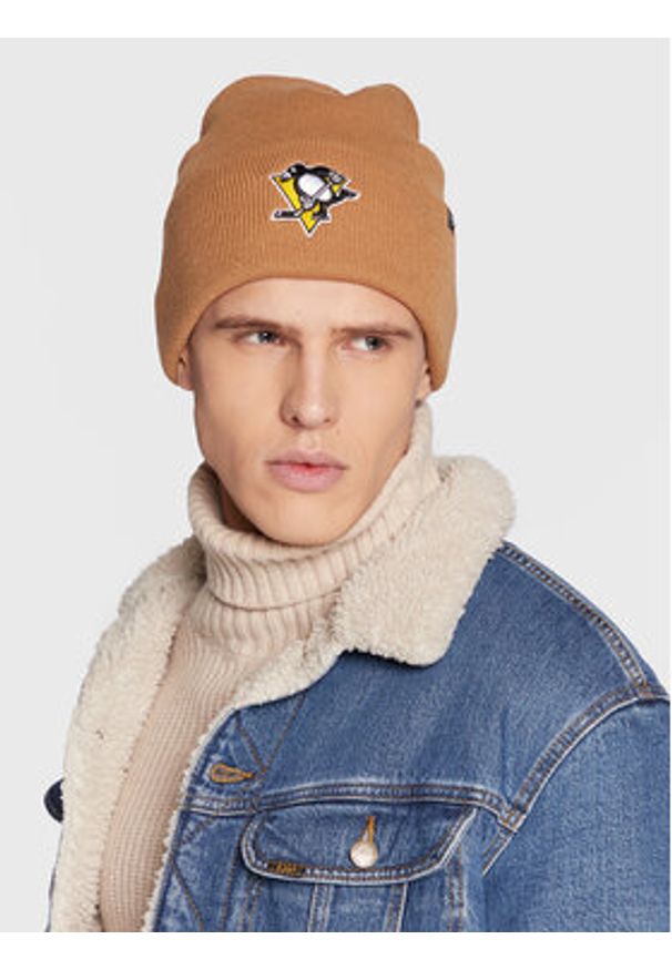 47 Brand Czapka Nhl Pittsburgh Penguins H-HYMKR15ACE-QL Brązowy. Kolor: brązowy. Materiał: akryl, materiał