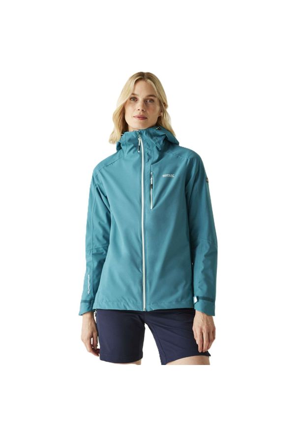 Damska kurtka przeciwdeszczowa Regatta Birchdale III. Kolor: niebieski. Materiał: poliester, tkanina. Sport: turystyka piesza