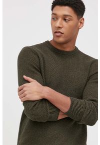 Superdry Sweter bawełniany męski kolor zielony lekki. Okazja: na co dzień. Kolor: zielony. Materiał: bawełna. Styl: casual #2