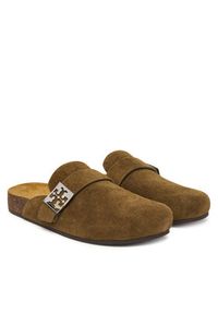 Tory Burch Klapki Mellow Mule 175424 Zielony. Kolor: zielony. Materiał: skóra, zamsz #4