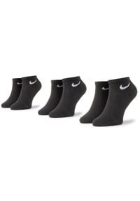 Nike - Zestaw 3 par niskich skarpet unisex NIKE - SX7667-010 Czarny. Kolor: czarny. Materiał: materiał, bawełna, poliester, elastan #1