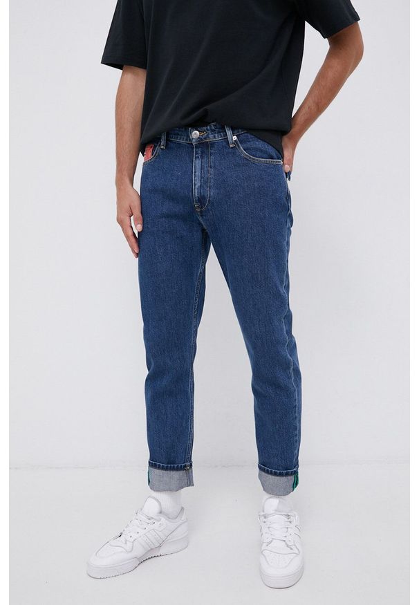 Tommy Jeans Jeansy męskie. Kolor: niebieski