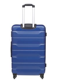 Ochnik - Komplet walizek na kółkach 19''/24''/28''. Kolor: niebieski. Materiał: guma, poliester, materiał, kauczuk #12