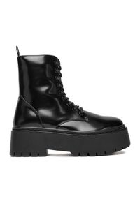 DeeZee Trzewiki 5026-1 Czarny. Kolor: czarny. Materiał: skóra, materiał #1