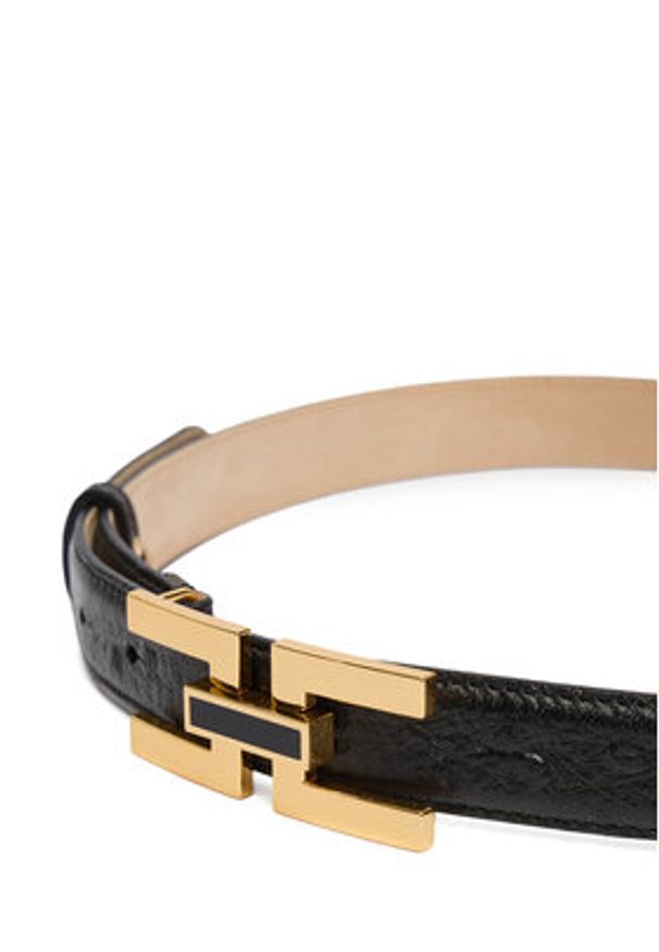 Elisabetta Franchi Pasek Damski CT-25S-62E2-V200 Czarny. Kolor: czarny. Materiał: skóra