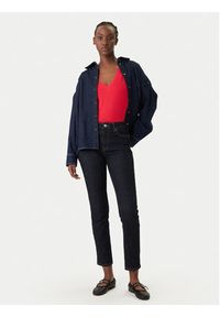 Tommy Jeans T-Shirt DW0DW20458 Czerwony Slim Fit. Kolor: czerwony. Materiał: bawełna #4