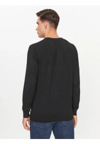 Wrangler - WRANGELR CREWNECK KNIT MĘSKI SWETER ELEGANCKI CIEPŁY LOGO REAL BLACK 112343108 W8A0011937. Styl: elegancki