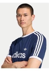 Adidas - adidas T-Shirt 3-Stripes Ringer KF0419 Granatowy Slim Fit. Kolor: niebieski. Materiał: bawełna #4