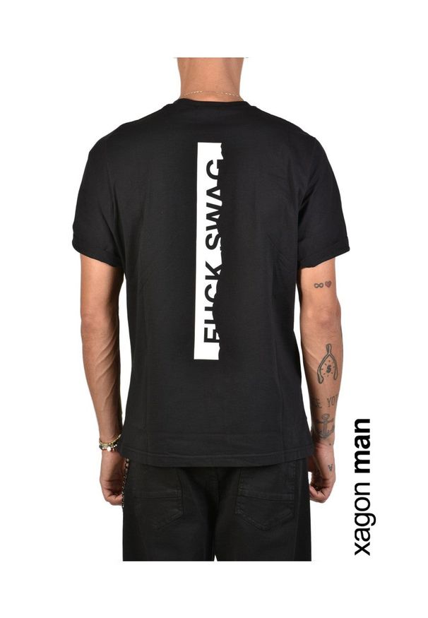 Xagon Man T-Shirt | A20082J30064 | Mężczyzna | Czarny. Okazja: na co dzień. Kolor: czarny. Materiał: bawełna. Wzór: nadruk. Styl: casual