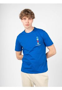 Plein Sport T-shirt | TIPS1135 | Mężczyzna | Niebieski. Okazja: na co dzień. Kolor: niebieski. Materiał: bawełna. Wzór: aplikacja, nadruk. Styl: sportowy
