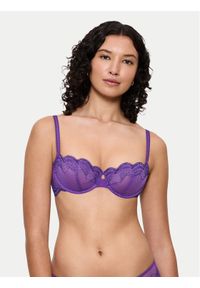 Triumph Biustonosz balkonetka Comfort Glam 10224928 Fioletowy. Kolor: fioletowy. Materiał: syntetyk #1