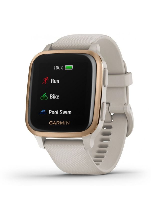 GARMIN - Garmin smartwatch VENU SQ Music, Light Sand/Rose Gold. Rodzaj zegarka: smartwatch. Kolor: różowy, biały, wielokolorowy. Styl: sportowy
