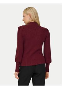only - ONLY Sweter Katia 15232494 Bordowy Regular Fit. Kolor: czerwony. Materiał: syntetyk #7
