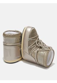 Śniegowce damskie Moon Boot ICON LOW GLANCE PLATINUM SATIN BOOTS. Kolor: szary #3