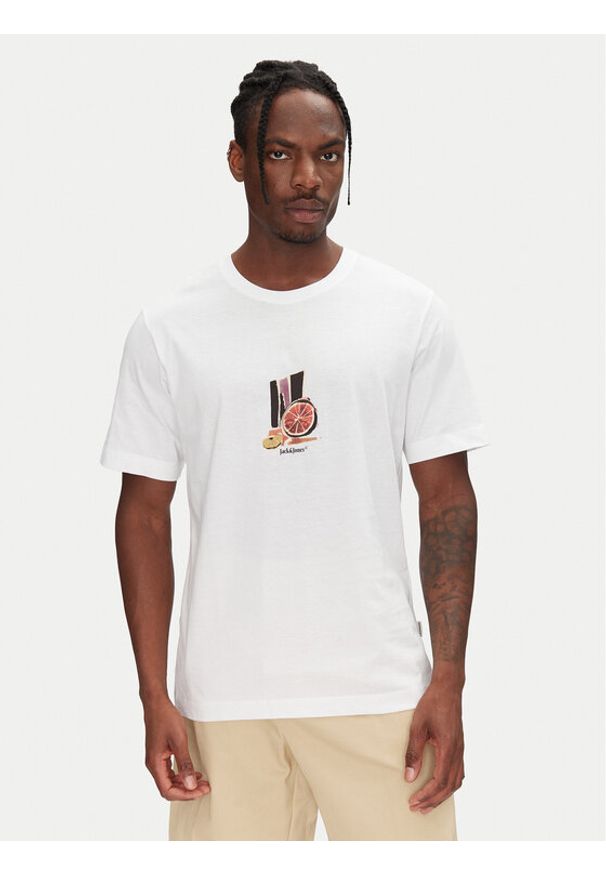 Jack & Jones T-Shirt Varenna 12273162 Biały Regular Fit. Kolor: biały. Materiał: bawełna