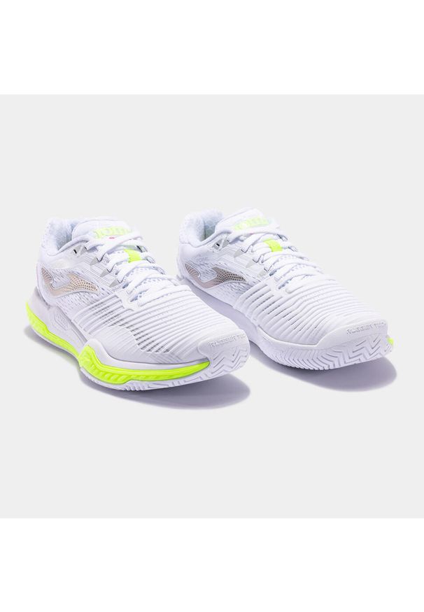 Buty do tenisa ziemnego damskie Joma T.POINT LADY z amortyzacją. Kolor: biały, wielokolorowy, zielony. Sport: tenis