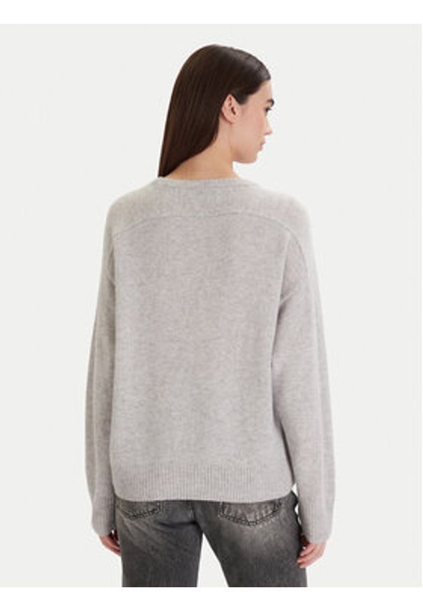 ViCOLO Sweter 77091F Szary Regular Fit. Kolor: szary. Materiał: kaszmir