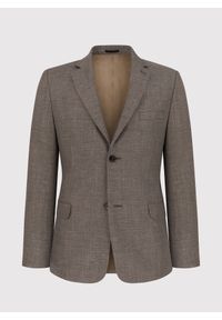 Brązowa marynarka męska premium P22SP-3X-019-A-S - Pako Lorente. Kolor: brązowy. Materiał: wełna, len. Wzór: gładki. Styl: klasyczny #5