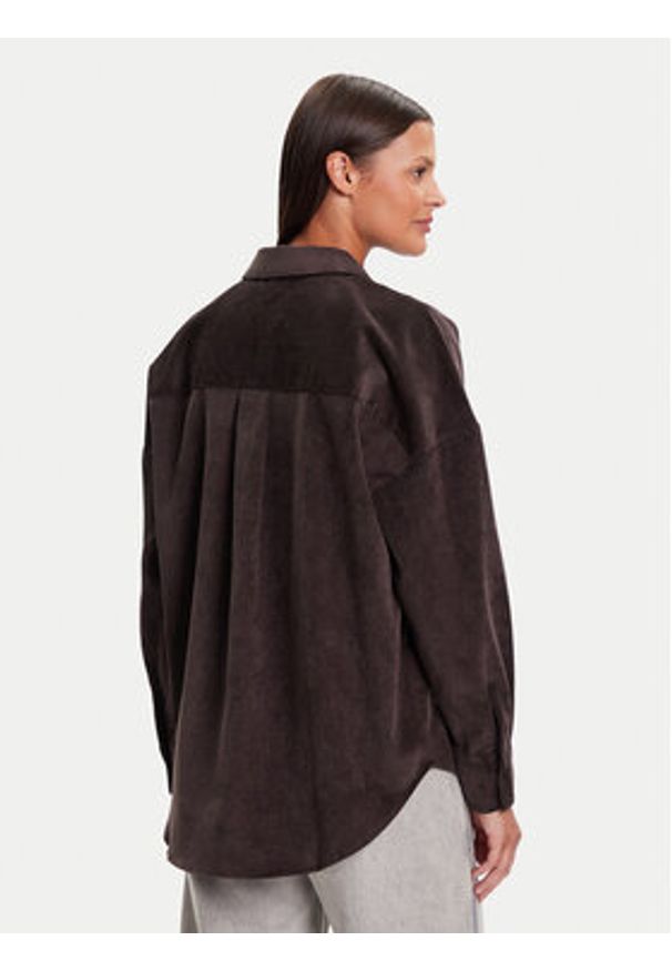 Vero Moda Koszula Sanne 10317194 Brązowy Oversize. Kolor: brązowy. Materiał: syntetyk