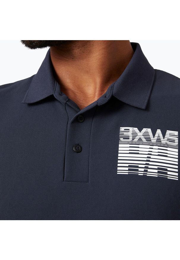 Koszulka trekkingowa męska Helly Hansen Hp Racing Polo. Typ kołnierza: polo. Kolor: niebieski. Sport: turystyka piesza