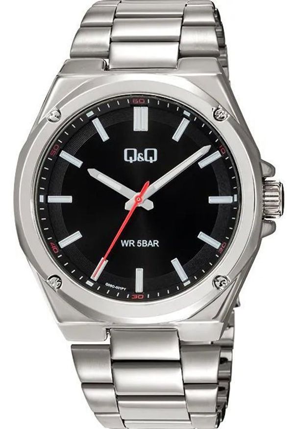 Zegarek Q&Q Q05C-001P męski wodoszczelny czarna tarcza .. Kolor: czarny