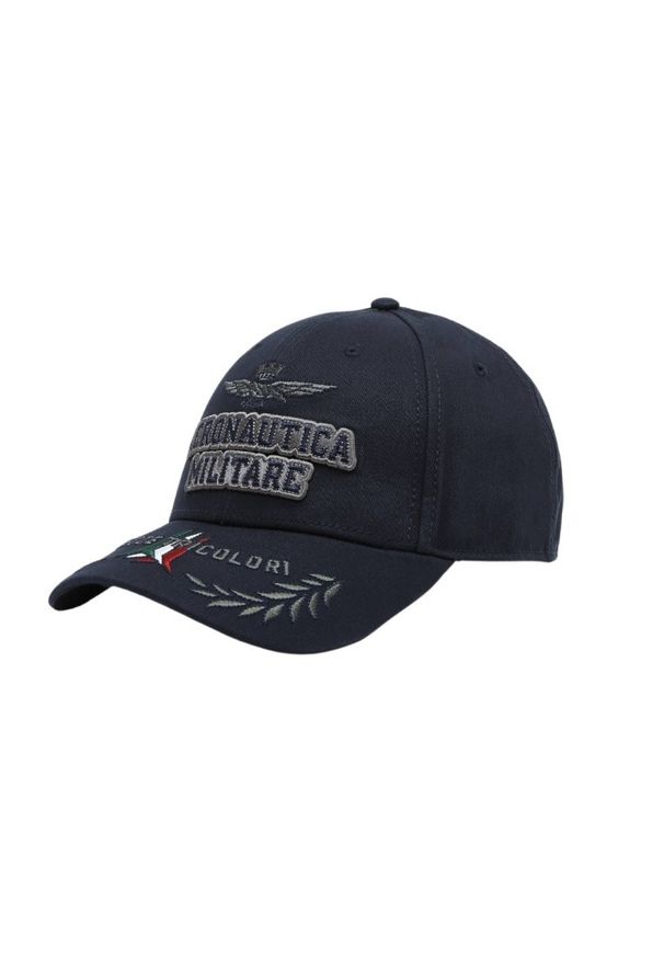 Aeronautica Militare - AERONAUTICA MILITARE Granatowa męska czapka 3d Embroidered. Kolor: niebieski