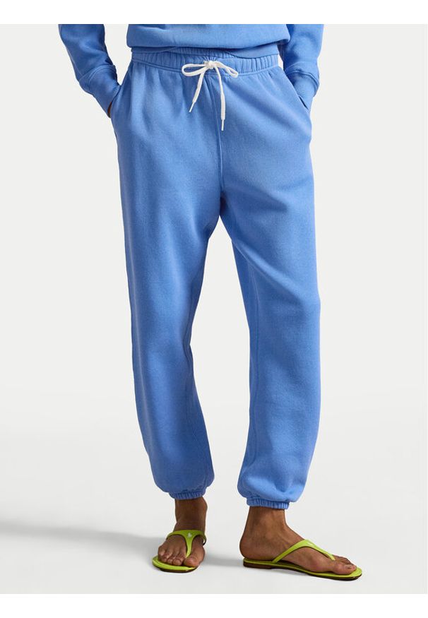 Polo Ralph Lauren Spodnie dresowe 211971700505 Błękitny Tapered Fit. Kolor: niebieski. Materiał: bawełna
