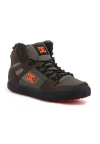 DC Shoes - Buty do chodzenia męskie DC Pure Hightop WC Wnt. Kolor: zielony. Materiał: syntetyk, skóra. Sport: turystyka piesza
