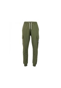 PEAK MOUNTAIN - Spodnie dresowe bawełniane Peak Mountain French Terry. Kolor: zielony. Materiał: bawełna, dresówka. Sezon: lato. Sport: turystyka piesza, bieganie #1